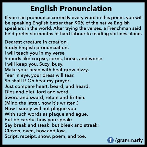 Friday Funny English Pronunciation